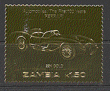 Zambia GOLD FERRARI / Car / Motoring 1v ref:s2516