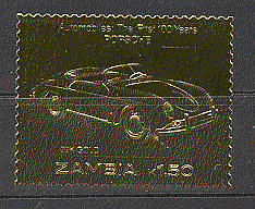 Zambia GOLD Porsche / Car 1v ref:s2518