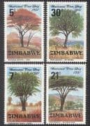 Zimbabwe 1981 Trees / Nature / Plants / Environment 4v set (n18998)