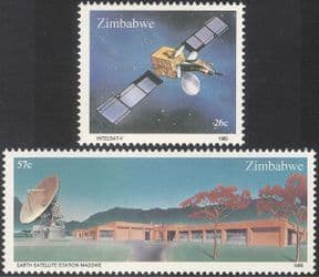 Zimbabwe 1985 Space/ Satellite/ Radio/ Communications/ Telecomms 2v set (n23056)