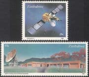 Zimbabwe 1985 Space/ Satellite/ Radio/ Communications/ Telecomms 2v set (n23056)