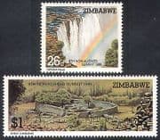 Zimbabwe 1986 Victoria Falls / Great Zimbabwe 2v (n18994)
