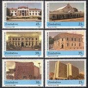 Zimbabwe 1990 Harare / Court / Bank / Buildings / Architecture 6v set (n40228)