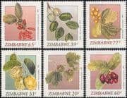 Zimbabwe 1991 Wild Fruit/ Apples/ Plums/ Berries/ Trees/ Plants/ Food 6v set (b9989a)