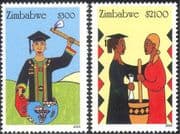 Zimbabwe 2003 Empowerment of Women/ Education/ People/ Animation 2v set (n23934)