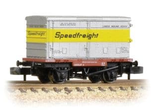 37-991 Conflat Wagon BR Bauxite (Early) With Speedfreight Ventilated BA Container