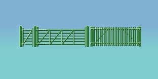 430 Picket fencing, green (inc. Gates & ramps)