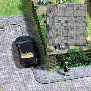 BUS7418 Concrete Paving Slabs 2 x card sheets ea 210x148mm