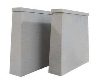 WH933-4552 Double Track Railroad Bridge Concrete Piers (2) Kit