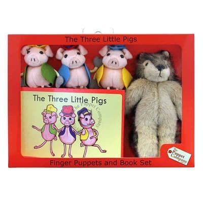 'Three Little Pigs' Finger Puppet Story Set