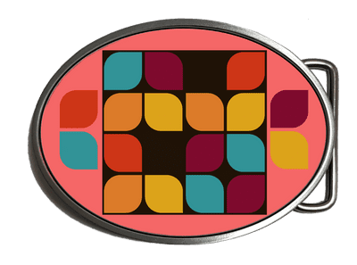 1960s Retro Design, Swinging Sixties Belt Buckle. Code:A0147