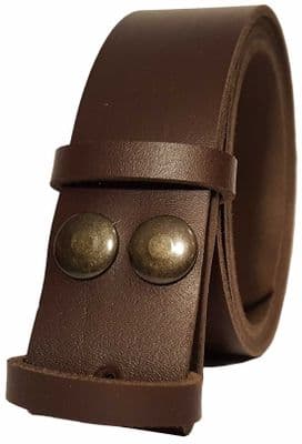 35mm Chocolate Snap Fit Leather Belt