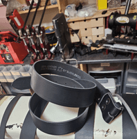 38mm Black Snap Fit Leather Belt