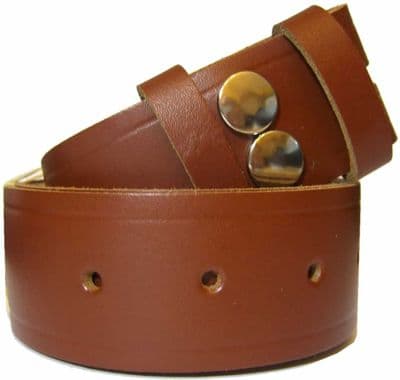 38mm Brown Snap Fit Leather Belt