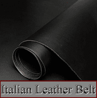 38mm Italian Leather Black Belt with Optional Stainless Steel Buckle. Chicago Screw Fitting