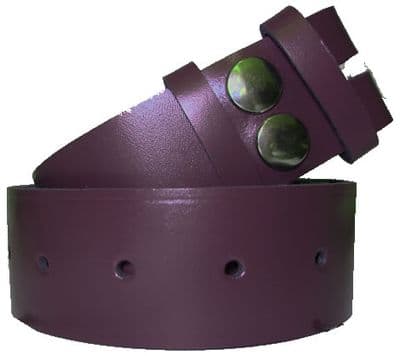 38mm Purple Snap Fit Leather Belt