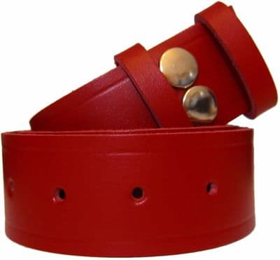 38mm Red Snap Fit Leather Belt
