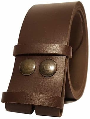 50mm Chocolate Snap Fit Leather Belt