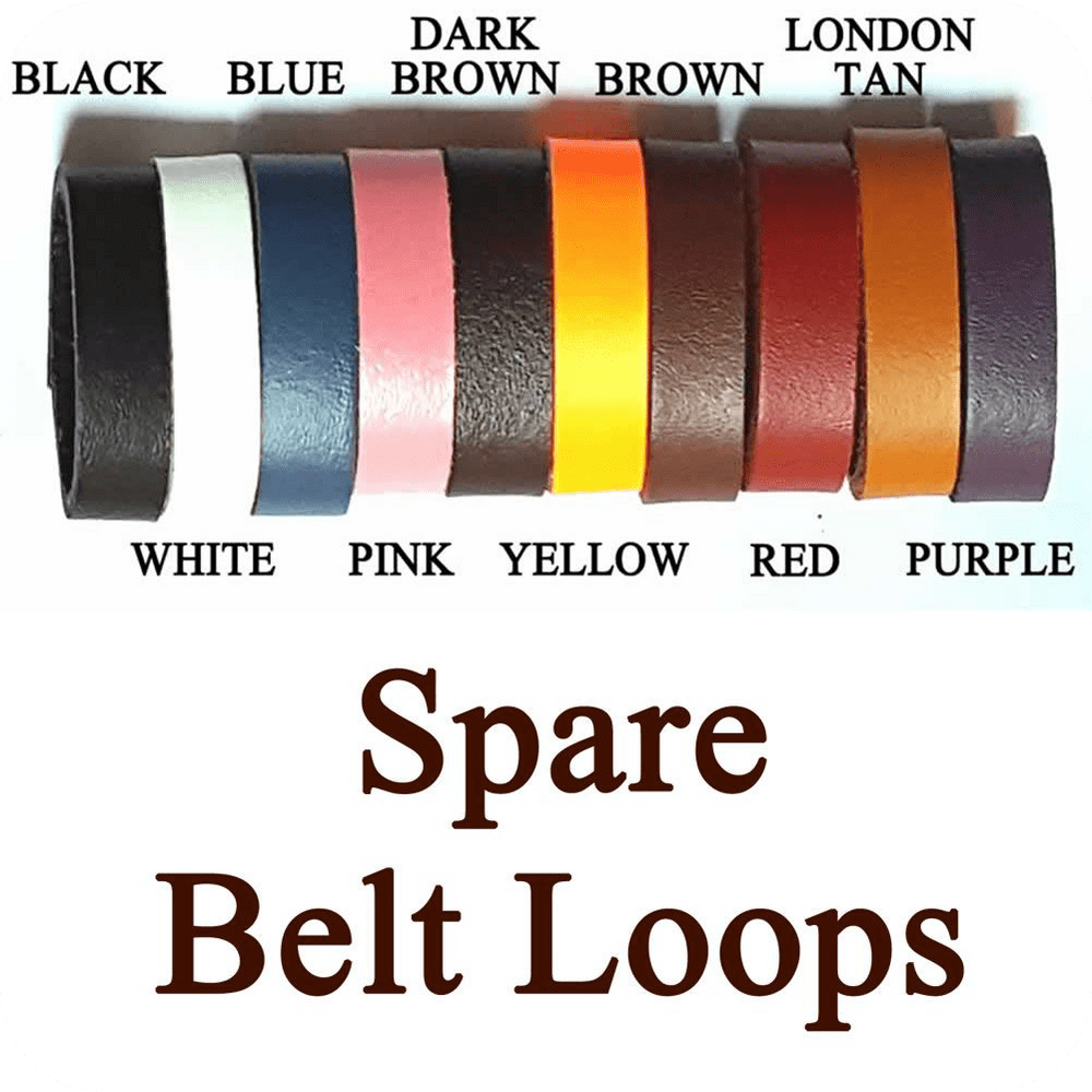 6 x Spare Leather Belt Loops For belt sizes from 12 mm to 50 mm