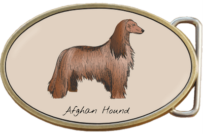 Afghan Hound Dog Belt Buckle. Code A0065