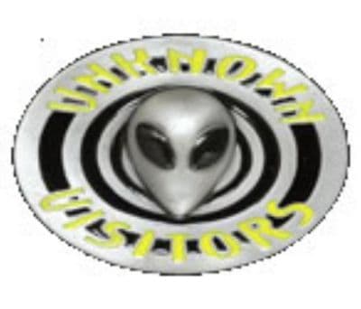Alien Unknown Visitors Belt Buckle with display stand