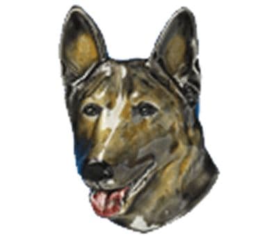 Alsation German Shepherd Belt Buckle with display stand. Product code WA7