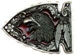 American Eagle Arrow Head Belt Buckle with display stand. Code NA7