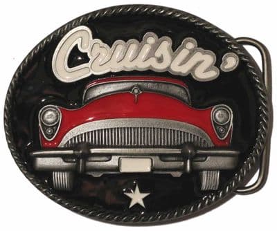 American Red Car Fender Cruisin' Belt Buckle. Code BE7