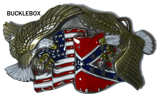 American USA Split Flags Eagles Belt Buckle Code BD5