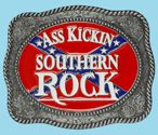 Ass Kickin Southern Rock Belt Buckle with display stand. Code WH6