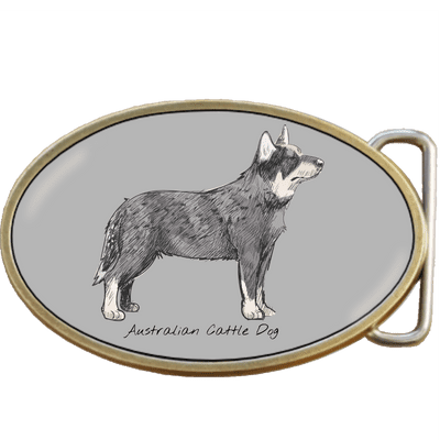 Australian Cattle Dog Belt Buckle. Code A0040