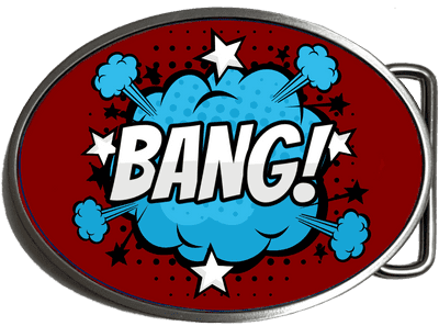 Bang Comic Explosion Belt Buckle. Code: A0123