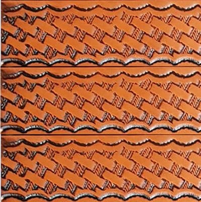 Basketweave Embossed Full Grain Leather Belt . 1½