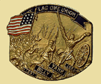 BILLY YANK (UNION) BELT BUCKLE + display stand
