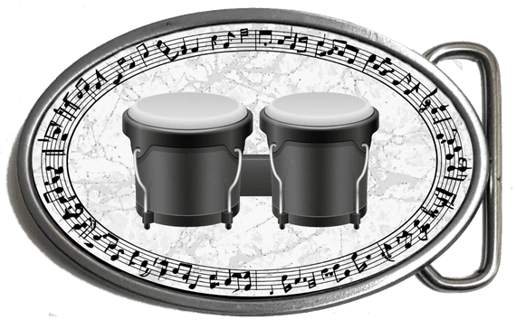 Bongo Drums Belt Buckle. code: A0244