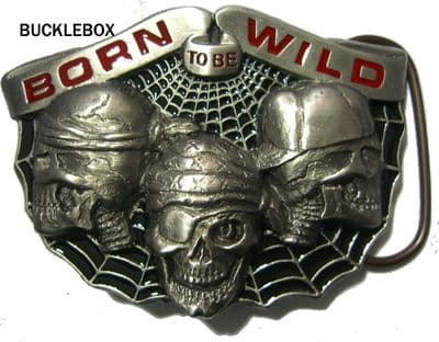 Born to be Wild Belt Buckle + display stand
