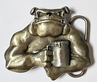 British Bulldog Beer Drinker Belt Buckle. Code EA8