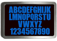 Building Block Brick Piece Tile Letters Belt Buckle. Lego Code:A0155