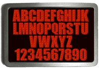 Building Block Brick Piece Tile Letters Belt Buckle. Lego Code:A0155