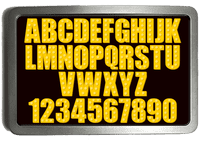 Building Block Brick Piece Tile Letters Belt Buckle. Lego Code:A0155