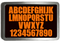 Building Block Brick Piece Tile Letters Belt Buckle. Lego Code:A0155