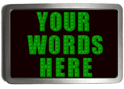 Building Block Brick Piece Tile Letters Belt Buckle. Code:A0155