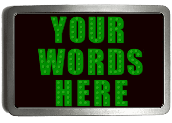 Building Block Brick Piece Tile Letters Belt Buckle. Lego Code:A0155