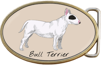 Bull Terrier Dog Belt Buckle. Code A0071