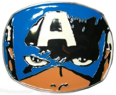 Captain America Belt Buckle with display stand - Officially Licensed