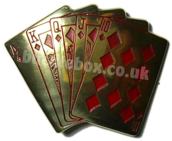CARDS (BRASS) belt buckle