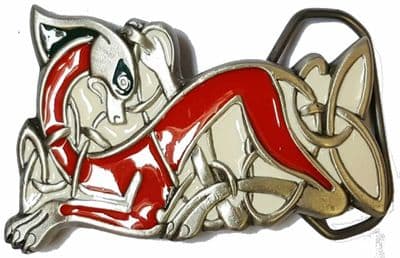 Celtic Dog Belt Buckle. Code AH8