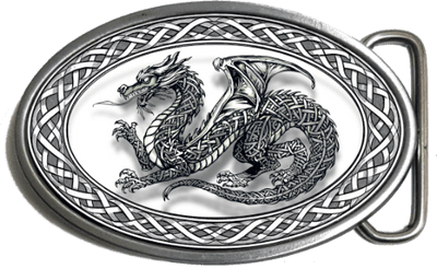 Celtic Dragon Belt Buckle. code: A0228