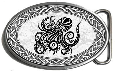 Celtic Octopus Belt Buckle. code: A0234