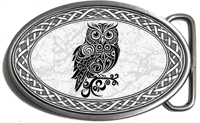 Celtic Owl Belt Buckle. code: A0235